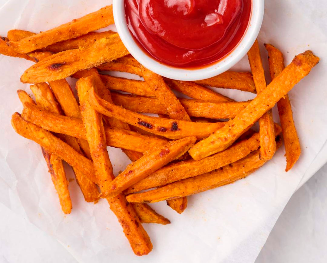 patatas fritas de boniato